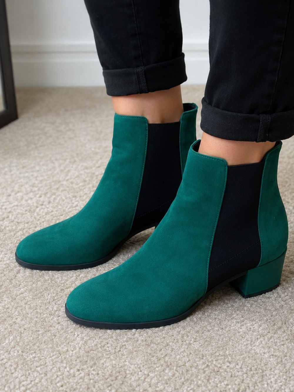 ARCHE Emerald Green Ankle suede Boots Sz 40
